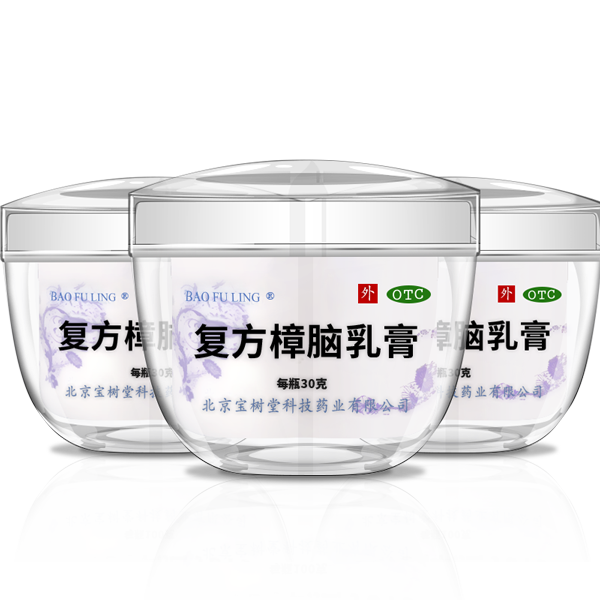 Bao Fu Ling Compound Camphor Cream 30g – Summer Itch Relief for Mosquito Bites, Eczema & Skin Irritation | Steroid-Free
