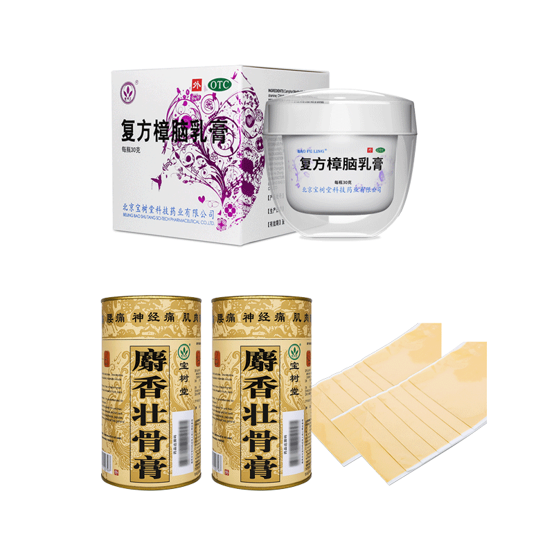 Pain Relief & Recovery Kit Bao Fu Ling 30g x 1+Musk Medicated Plaster 7 patches x2 - 優惠套裝 - Bao Fu Ling Online Store
