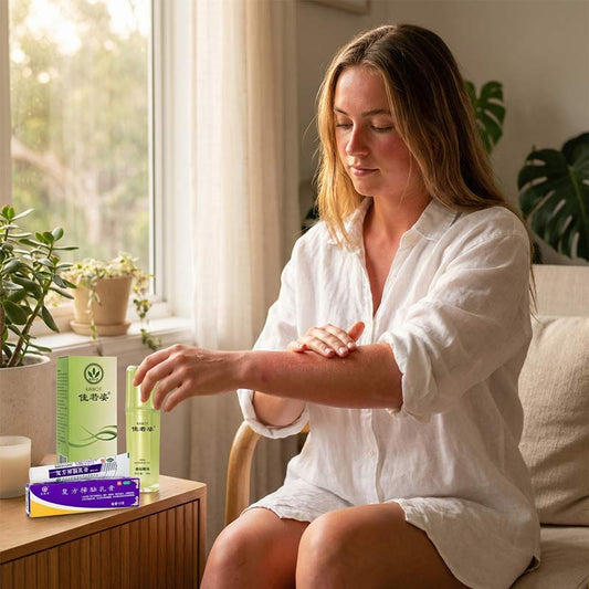 Bao Fu Ling Post-Sun Repair & Brightening Kit – Soothe Sunburn, Relieve Itching & Restore Glow