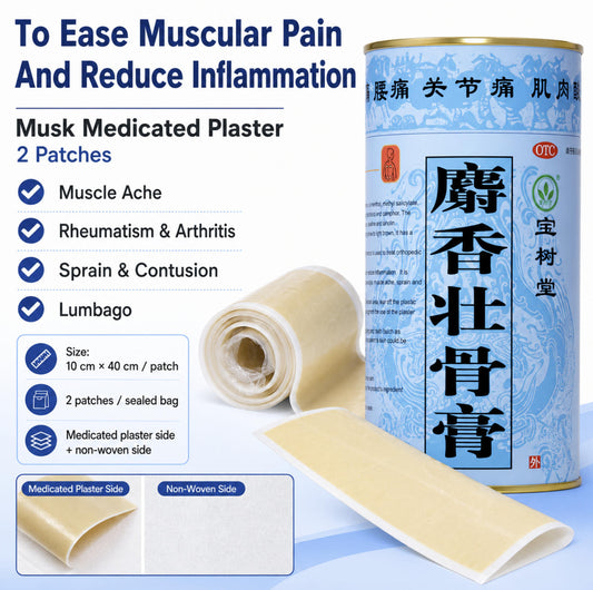 Musk Medicated Plaster 2 patches– Fast Pain Relief for Muscle, Joint & Back Pain