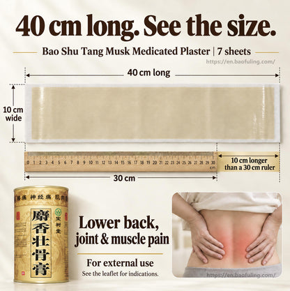 Musk Medicated Plaster 7 patches– Fast Pain Relief for Muscle, Joint & Back Pain | Herbal Patch