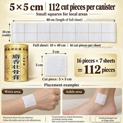 BAO FU LING Muscle & Joint Relief Bundle – Herbal Patch & Pain Relief Rub Set