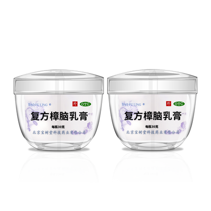 Bao Fu Ling Compound Camphor Cream 30g – Summer Itch Relief for Mosquito Bites, Eczema & Skin Irritation | Steroid-Free