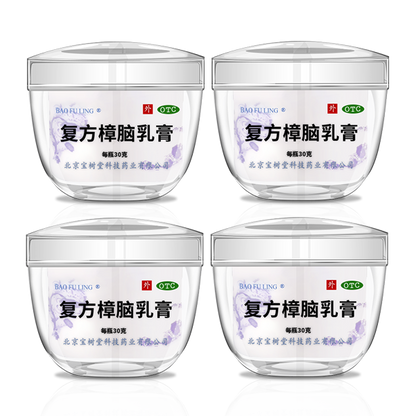 Bao Fu Ling Compound Camphor Cream 30g – Summer Itch Relief for Mosquito Bites, Eczema & Skin Irritation | Steroid-Free