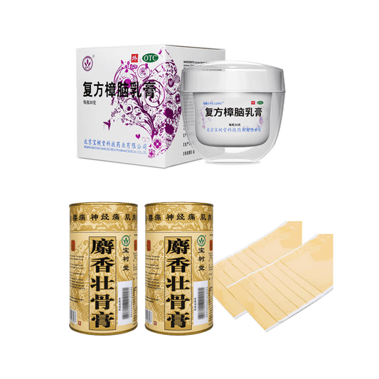 Pain Relief & Recovery Kit Bao Fu Ling 30g x 1+Musk Medicated Plaster 7 patches x2 - 優惠套裝 - Bao Fu Ling Online Store