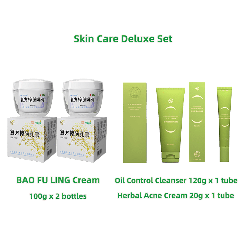 Skin Care Deluxe Set 20% OFF（BAO FU LING Cream+Acne Control Set ) - Bao Fu Ling Online Store